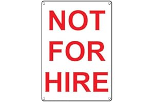 SIGNJOKER Weatherproof Plastic Vertical Not for Hire Sign with English Text