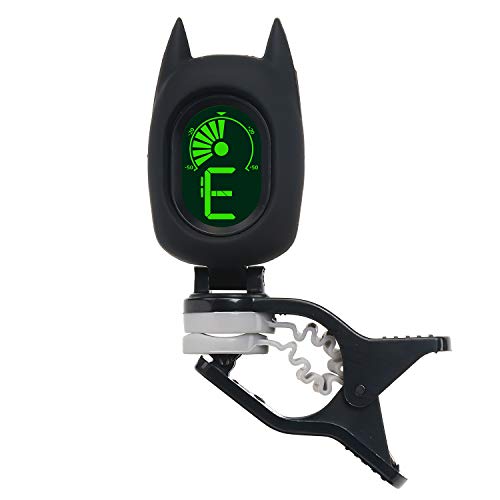 Guitar Tuner Clip-On with LCD Display for All String Instruments with Bass, Ukulele,Violin Accessories (Black-Bat) - Thumbnail 7