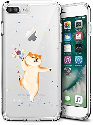 Case for iPhone 7 Plus 8 Plus Cute Shiba Inu Phone Case，TPU Protective Clear Case