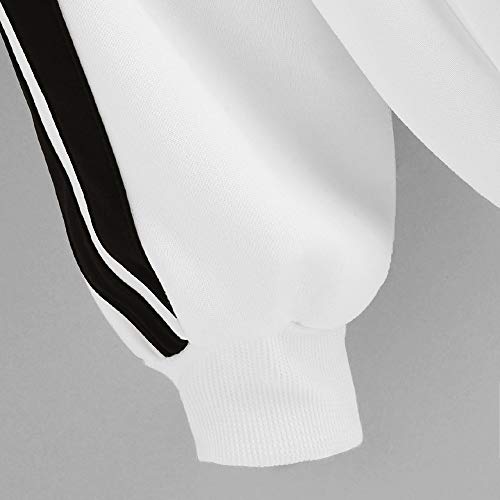 XOWRTE Cardigan for Women Plus Size Long Sleeve Kimono Outerwear Blouse Jacket Striped Patchwork Zip Pocket Sport Coat - Thumbnail 4