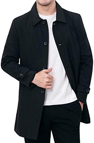 Kogarasi トレンチコート メンズ ジャケット スプリングコート テーラード 防風 無地 ビジネス カジュアル 兼用 折り襟 秋 冬 春 おしゃれ 薄手