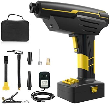 電動エアコンプレッサー Makoloce エアーコンプレッサー20am電池 空気入れ コードレス Ledライト付き 携帯便利 タイヤ 自転車 自動車 ロードバイク 浮輪適用 車 ボール 日本語取扱説明書付き エアーポンプ 毎日続々入荷