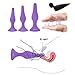 Anal Plug Sex Toys,HISIONLEE 5PCS Sex Anal Toys Silicone Butt Plug Training Kit for Adult Sex Toys & Games Women Male and Beginners (Purple)