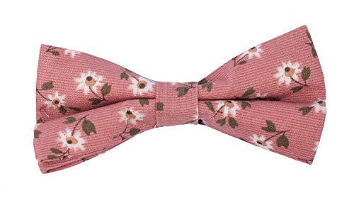 ORSKY Groomsmens' Suspenders Adjustable Y Back with Linen Bow Tie Set 47 Inches Dusty Blush - Thumbnail 6