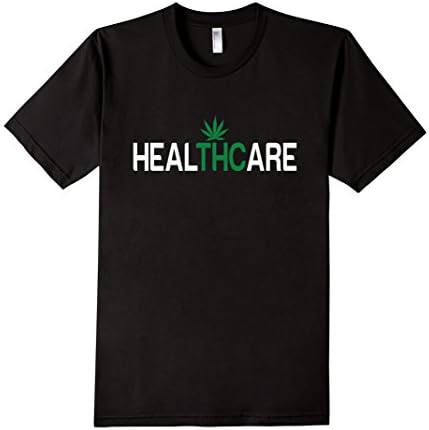 Men's Medical Marijuana HealTHCare Fitted T-Shirt - THC - Colors XL Black