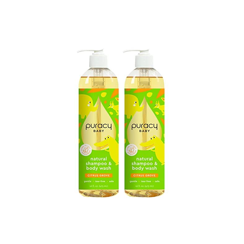 Puracy Baby Shampoo & Body Wash (2-Pack) – Natural, Fragrance-Free Baby Body Wash For Sensitive Skin – Two 16oz Bottles…