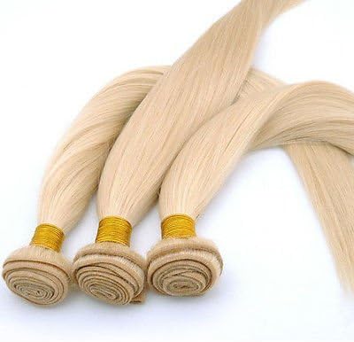 Hot Sale! Promotions!8Inch-28Inch 100% Virgin Malaysia Human Hair Silky straight Hair Extension Unprocessed 6A Grade 300 Grams 3 Bundles Mixed Length Bleach Blonde #613