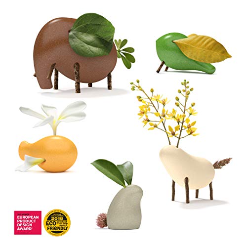 Taksa Toys Locomo Family Multicolored Edition II (Set of 5) - The Animal Figures Wooden Toy for Educational Outdoor Play to Trigger Childâ€™s Imagination and The Love of Nature.