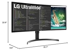 LG 35” VA HDR QHD UltraWide Curved Monitor, Black