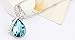 White Gold Plated Swarovski Crystal Elements Eternal Love Teardrop Pendant Necklace Fashion Jewelry for Women
