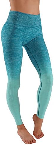 Women's Flexible Yoga Pants Ombre Leggings Activewaer L704 (M, L704-Jade Mint)