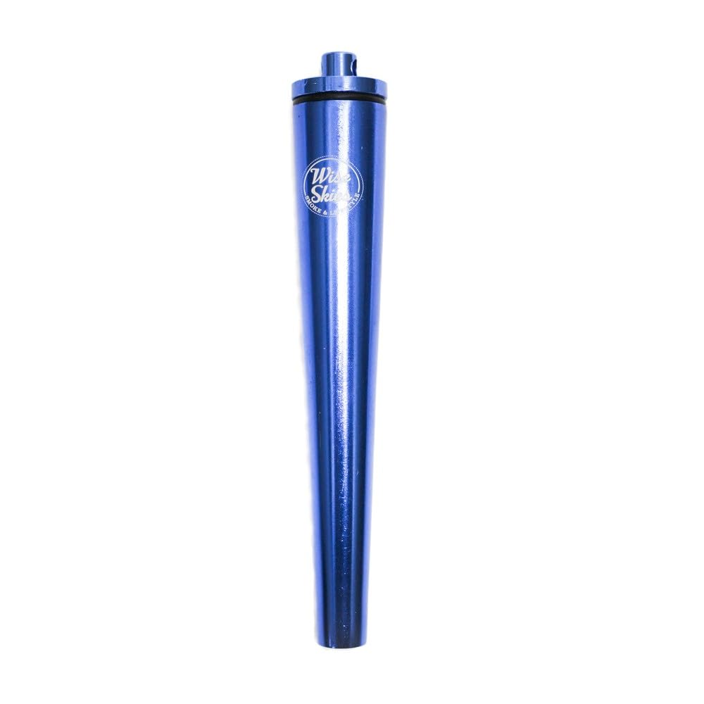 Metal Joint Holder Doob Tube Pink Key Ring Water Resistant Smoking Rolling Accessory (Blue) — image 1