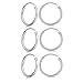 3 Pairs Sterling Silver 8mm Small Hoop Earrings Set Hypoallergenic Endless Cartilage Huggie Earrings for Women Men Girls