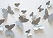 ALLICERE 12Pcs 3D Butterfly Removable Wall Decals DIY Home Decorations Art Decor Wall Stickers Murals for Babys Kids Bedroom Living Room Classroom Office(Color:Gray)