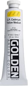 Golden Heavy Body Acrylic Paint - 2 Oz Tube, Cadmium Yellow Dark, Professional Artist Quality - View #10