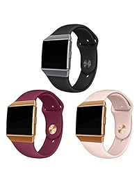 NaHai   Correa de repuesto para Fitbit Ionic (silicona suave, transpirable, para reloj inteligente Fitbit Ionic, tamaño grande)