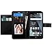 LG Stylo 3 Case, Stylo 3 Plus Case, 5 Card Bicast PU Leather Folio Wallet with Magnetic Flap and Kickstand, Comes with Screen Protector and Stylus - Black