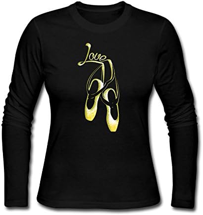 Dancers Shose Dance Lover Ladies Long Sleeve Coverseamed Neck Casual Fashion Cotton Durable Adult&amp;Youth T-Shirt