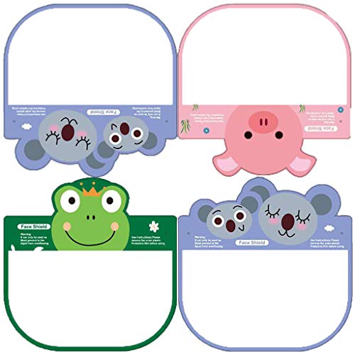 【US Stock】Children Kids Washable Reusable Face Bandanas with Elastic Band Lightweight Transparent Cartoon Printing Breathable Hat for Child Girls Boys Outdoor Safety
