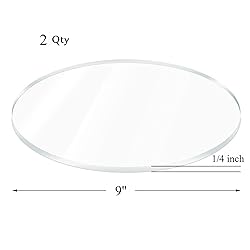 GetWant 2PCS Clear Acrylic Round Disc Acrylic Cake