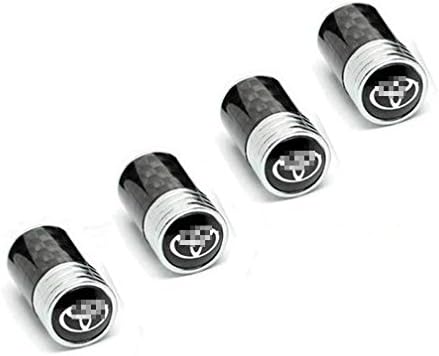 Carbon Fiber Sports Style Car Tire wheel Valve stem caps Fit For Toyota All Model 4-pcs set