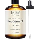 Del Mar Naturals Peppermint Oil, Pure &amp; Natural, Therapeutic Grade Peppermint Essential Oil, 2 fl oz