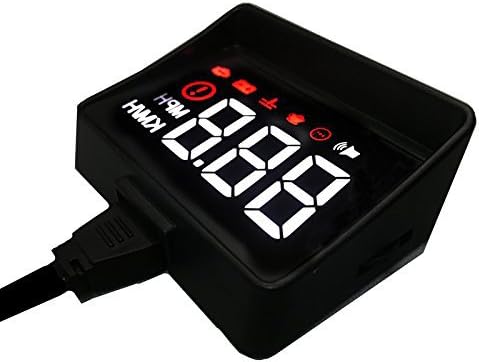 Car HUD Head Up Display Cousduobe OBD2/EUOBD Interface Plug & Play Vehicle Speed KM/h MPH, HD Display OverSpeed Warning, Water Temperature, Battery Voltage