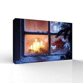 Canvas Wall Art Merry Christmas Pictures Home Wall Decorations for Bedroom Living Room Paintings Canvas Prints Framed - 12x18 inches