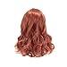 CIMITIKI Glueless Red Copper Lace Front Wigs Long Loose Wave 18Inch Orange Side Part Hair Style Synthetic full Ginger Wig Heat Resistant Fiber for Women Girls