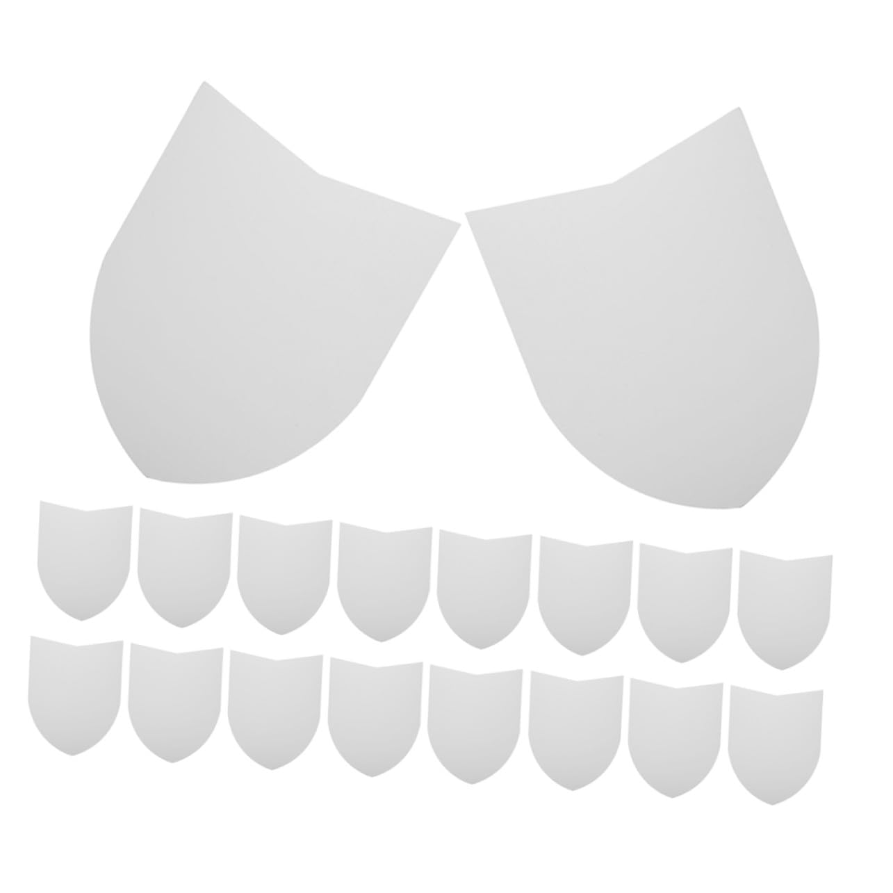 Cabilock 36pcs DIY Boys and Girls Graffiti Toy Shields with Handle White Paper Craft for Party Decoration and Role Play Games