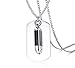Mealguet Jewelry Personalized Custom Two-Pieces Stainless Steel Cremation Urn Bullet Military Dog Tags ID Pendant Necklace for Men,24