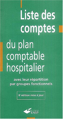 Liste des comptes du plan comptable hospitalier