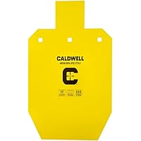 Caldwell High Caliber AR500 Steel, 66% IPSC Steel Target, 3/8 Inch Thickness, Rifle Rated for Precision Practice, Yellow, One