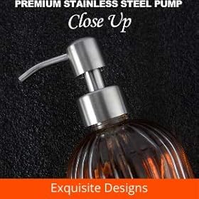 Large Soap Dispenser with Non-Slip Silicone Pad – Premium Quality – Dish and Hand Soap Dispenser – Rust Proof Stainless… 41BELnqdBGL