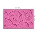 Wocuz Mini Rose Flower Leaves Vein Silicone Mold Gum Paste Fondant Mold Cake Border Cupcake Silicone Lace Mat Mold Decoration Tool, 3.9