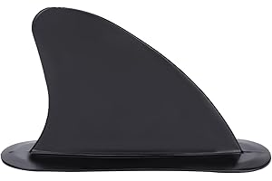 Black PVC Skeg Tracking Fin, Kayak Surfboard Fin, 7.5 x 2.2 Inch - Sturdy Construction, Easy Glue Installation, Ideal for Kay