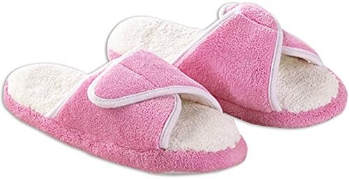 Profoot Wrap Memory Foam Slipper Pink w/ Adj Closure Comfort Footwear - SM