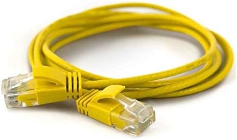 wantecWire 7283 EXTRA THIN Patch Cable Ethernet Cat6 Yellow, Länge 0.25m