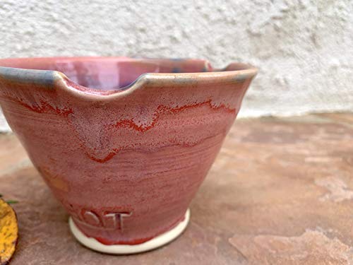 Pink Chopstick Bowl, handmade pottery dinnerware dish
