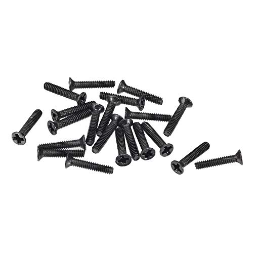 uxcell M2 x 10mm Phillips Screw Fastener Black for