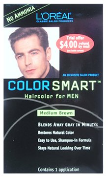 LOREAL Color Smart Haircolor pour les hommes brun moyen (une application)