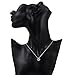 Buycitky Sterling Silver Plated Cubic Zirconia Pendant Necklace for Women Teen Girls Fashion Necklaces
