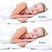 Lunvon Queen Adjustable Shredded Gel Memory Foam Home Bed Pillow for Sleeping Washable Cooling Hypoallergenic Cotton Cover Protector CertiPUR-US Certification for Your Health, White