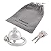 TERNENCE Stainless Steel Male Chastity Device Male Virginity Lock Cock Cage with Tube C340 (1.57 inch / 40mm)
