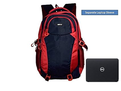 Ideal Polyester 35 Ltr Red-Black Laptop Backpack