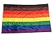 Gala Supplies LGBTQ Gay Lesbian Pride Rainbow Flag | Philly/Philadelphia New 8 Stripes Black & Brown, 3ft x 5ft Polyester, Be Proud Flag (1)