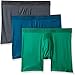 Calvin Klein Men's Underwear Microfiber Stretch 3 Pack Boxer Brief, Iron gate/Compass Blue/Tourney M