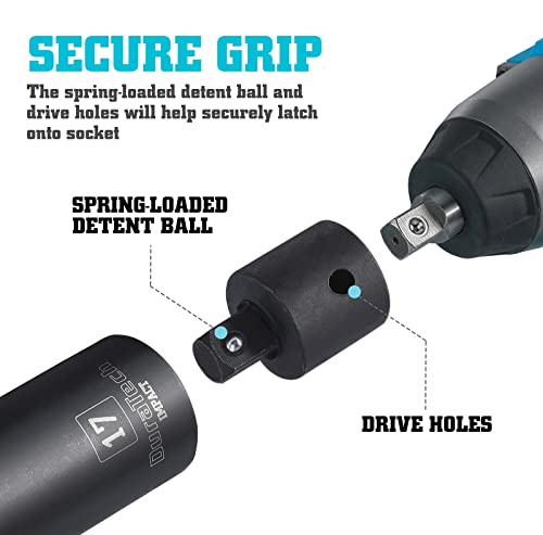 DURATECH 8 Piece Impact Socket Adapter and Reducer Set, 1/4\
