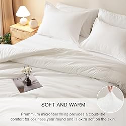 PHF Queen Comforter Set, 3 Pieces Soft Lightweight