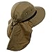 4 Panel Large Bill Flap Hat W15S48B (One Size Fits Most/Khaki)
